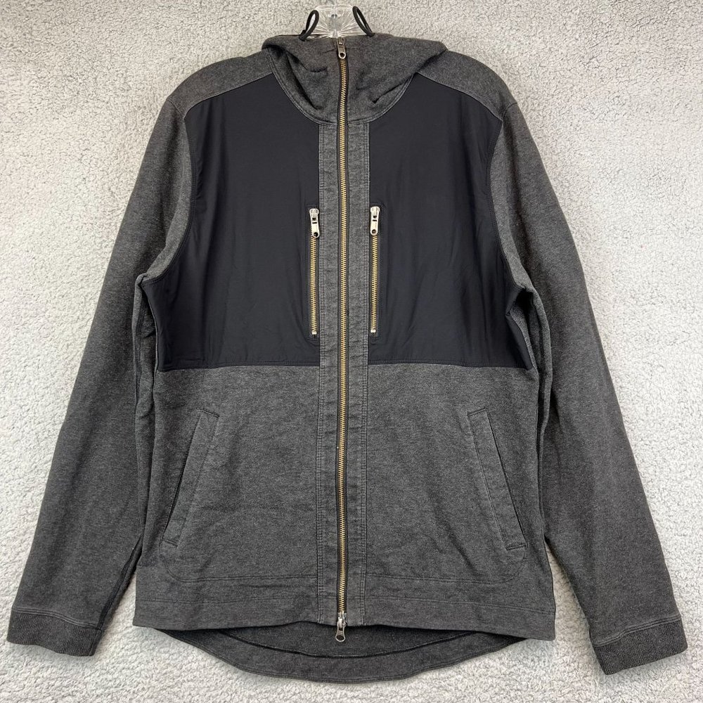 Lululemon Grey Full Zip‎ Jacket Mens Size L Activewear Long Sleeve Hoodie